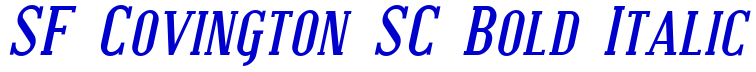 SF Covington SC Bold Italic fuente